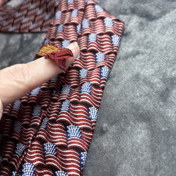 Museum Artifacts Tie Flags Patriotic Silk Extra Long 4x63" Red White Blue USA‎ - Picture 4 of 11